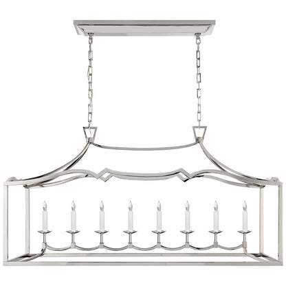 Visual Comfort Signature Collection Chapman And Myers Fancy Darlana 51 Inch 8 Light Linear Suspension Light Cp131230