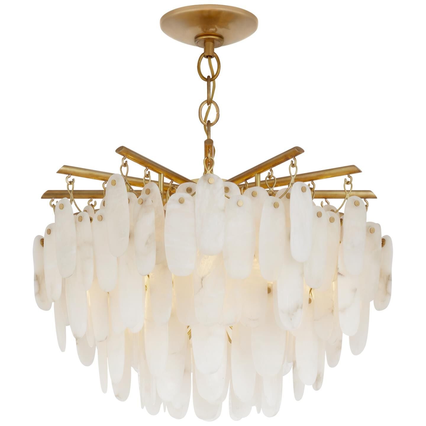 Visual Comfort Signature Collection Chapman And Myers Cora 24 Inch 18 Light Led Semi Flush Mount Cp428869