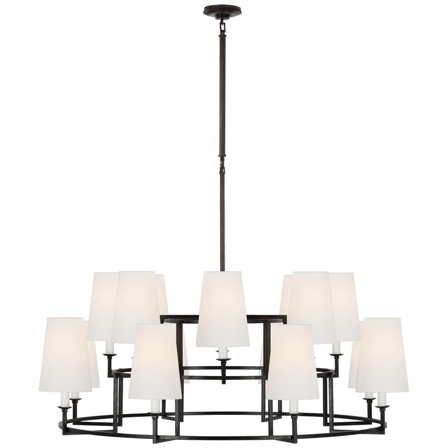 Visual Comfort Signature Collection Chapman And Myers Modica 51 Inch 16 Light Led Chandelier Cp739571