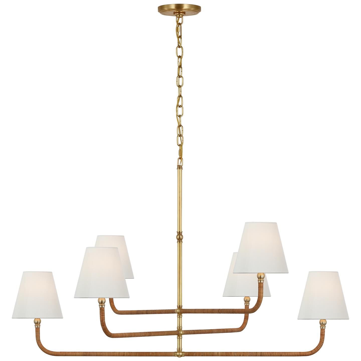 Visual Comfort Signature Collection Chapman And Myers Basden 46 Inch 6 Light Led Chandelier Cp785756