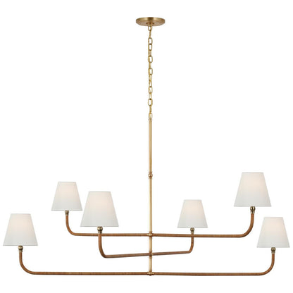 Visual Comfort Signature Collection Chapman And Myers Basden 60 Inch 6 Light Led Chandelier Cp785757