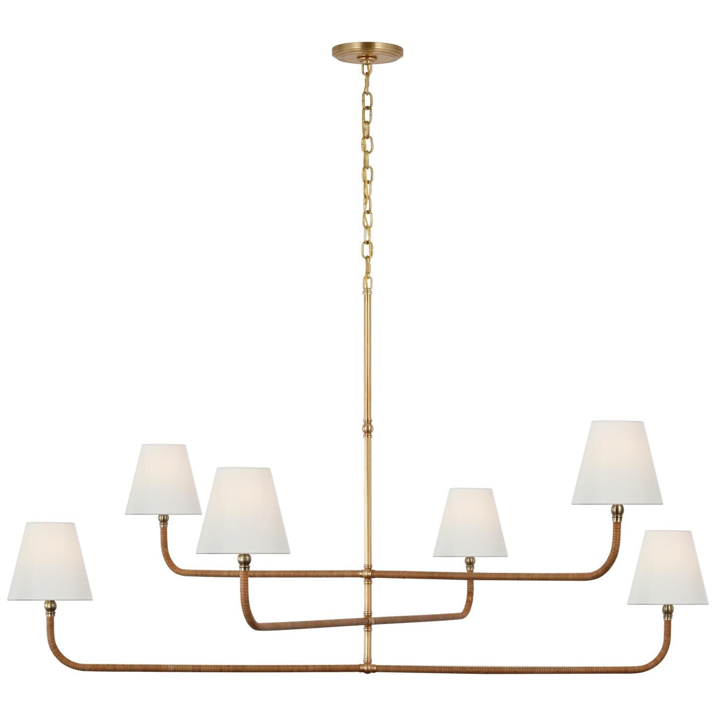 Visual Comfort Signature Collection Chapman And Myers Basden 60 Inch 6 Light Led Chandelier Cp785757