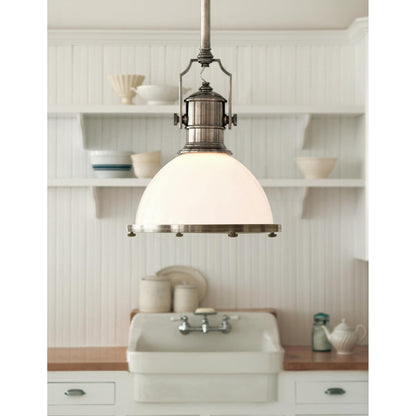 Visual Comfort Signature Collection Chapman And Myers Country Industrial 19 Inch Large Pendant Cp131319