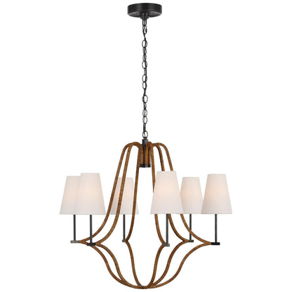 Visual Comfort Signature Collection Chapman And Myers Biscayne 30 Inch 6 Light Led Chandelier Cp793833