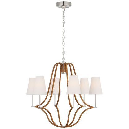 Visual Comfort Signature Collection Chapman And Myers Biscayne 30 Inch 6 Light Led Chandelier Cp793833