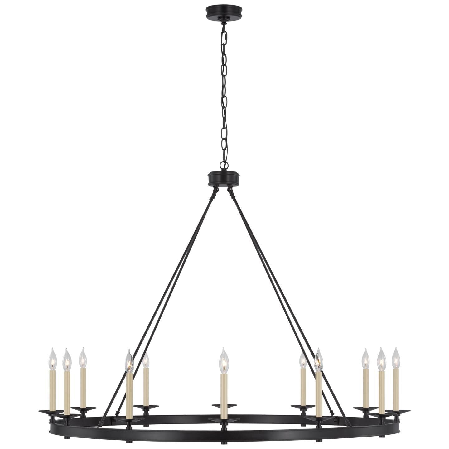 Visual Comfort Signature Collection Chapman And Myers Launceton 53 Inch 12 Light Led Chandelier Cp785766