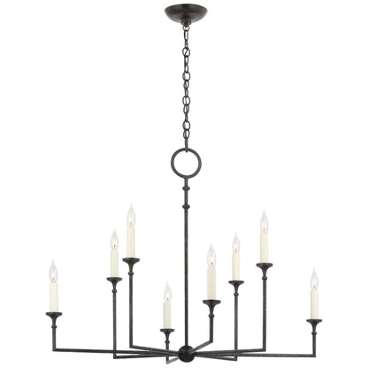 Visual Comfort Signature Collection Chapman And Myers Rowen 38 Inch 8 Light Led Chandelier Cp733632