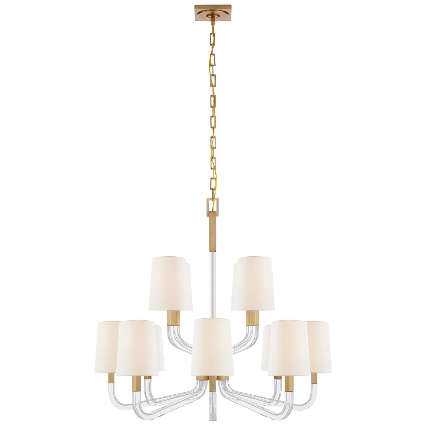 Visual Comfort Signature Collection Chapman And Myers Reagan 37 Inch 12 Light Chandelier Cp429377