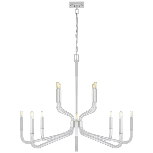 Visual Comfort Signature Collection Chapman And Myers Reagan 44 Inch 12 Light Chandelier Clearance Cp428892Ob