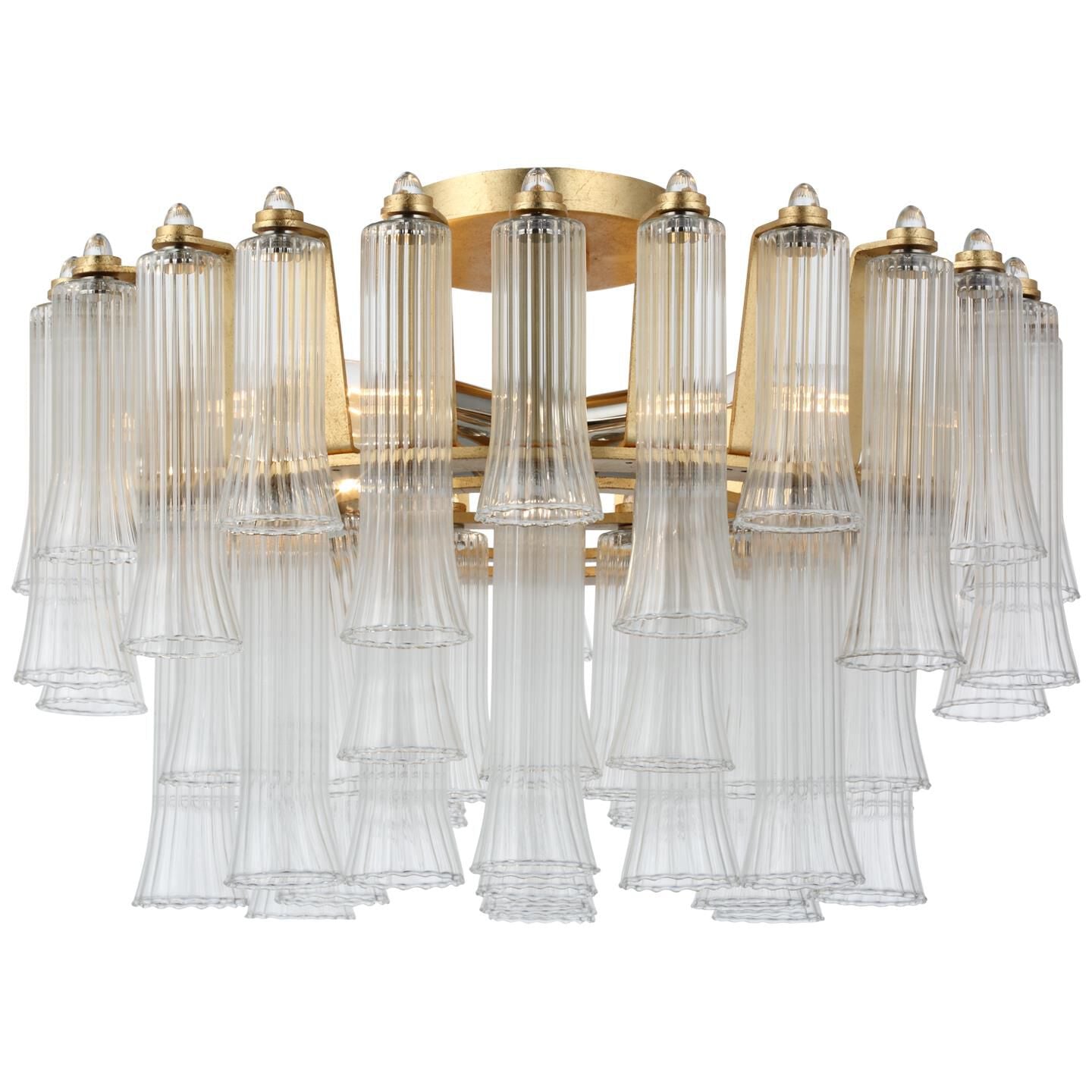 Visual Comfort Signature Collection Julie Neill Lorelei 18 Inch 4 Light Led Flush Mount Cp733647