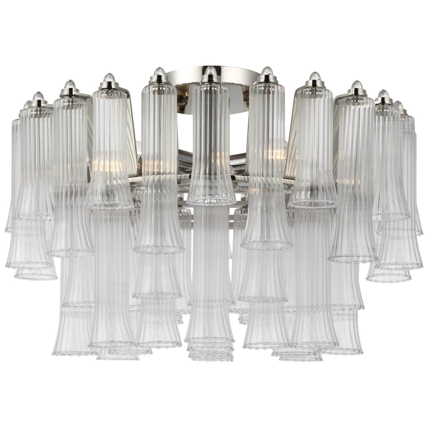 Visual Comfort Signature Collection Julie Neill Lorelei 18 Inch 4 Light Led Flush Mount Cp733647