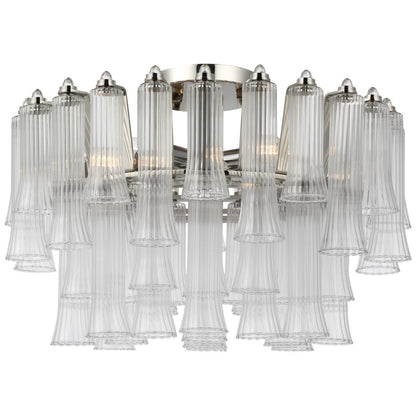 Visual Comfort Signature Collection Julie Neill Lorelei 18 Inch 4 Light Led Flush Mount Cp733647