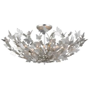 Visual Comfort Signature Collection Julie Neill Farfalle 30 Inch 8 Light Led Semi Flush Mount Cp544440