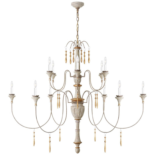 Visual Comfort Signature Collection Julie Neill Fortuna 58 Inch 12 Light Chandelier Cp375996