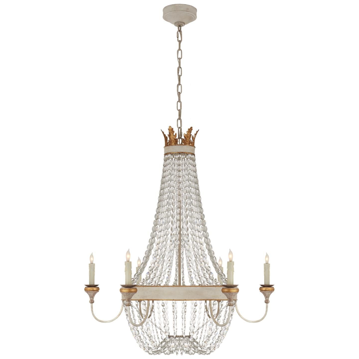 Visual Comfort Signature Collection Julie Neill Entellina 32 Inch 6 Light Chandelier Cp260829