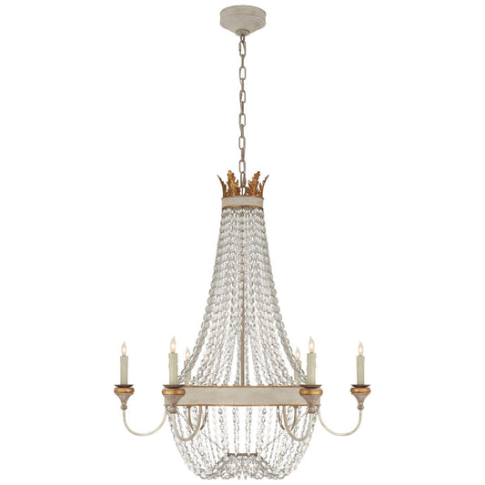 Visual Comfort Signature Collection Julie Neill Entellina 32 Inch 6 Light Chandelier Cp260829