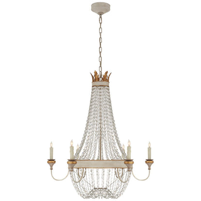 Visual Comfort Signature Collection Julie Neill Entellina 32 Inch 6 Light Chandelier Cp260829