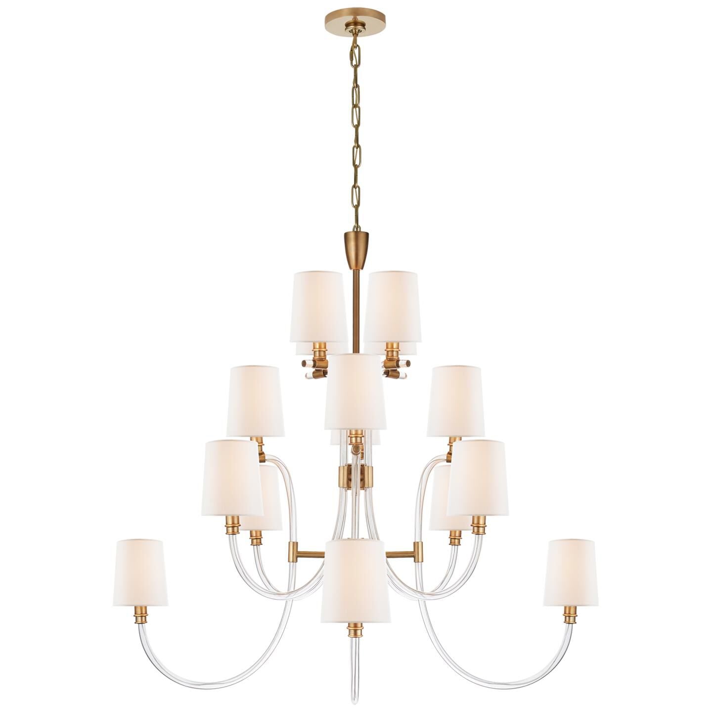 Visual Comfort Signature Collection Julie Neill Clarice 43 Inch 16 Light Chandelier Cp260832