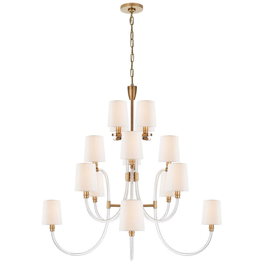 Visual Comfort Signature Collection Julie Neill Clarice 43 Inch 16 Light Chandelier Cp260832