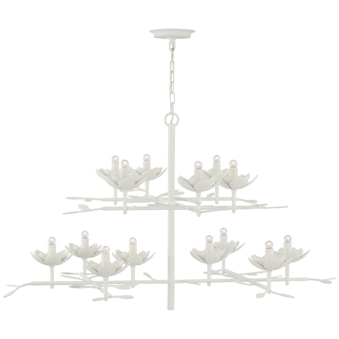 Visual Comfort Signature Collection Julie Neill Clementine 52 Inch 14 Light Led Chandelier Cp793859