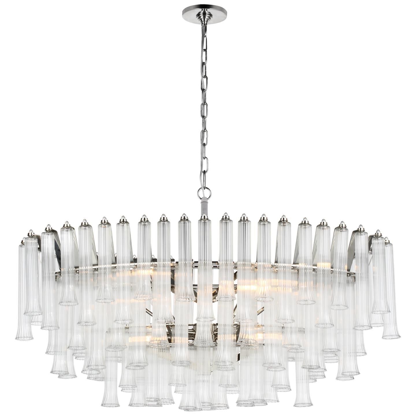 Visual Comfort Signature Collection Julie Neill Lorelei 40 Inch 8 Light Led Chandelier Cp733662