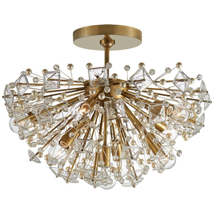 Visual Comfort Signature Collection Kate Spade New York Dickinson 21 Inch 9 Light Semi Flush Mount Cp151925