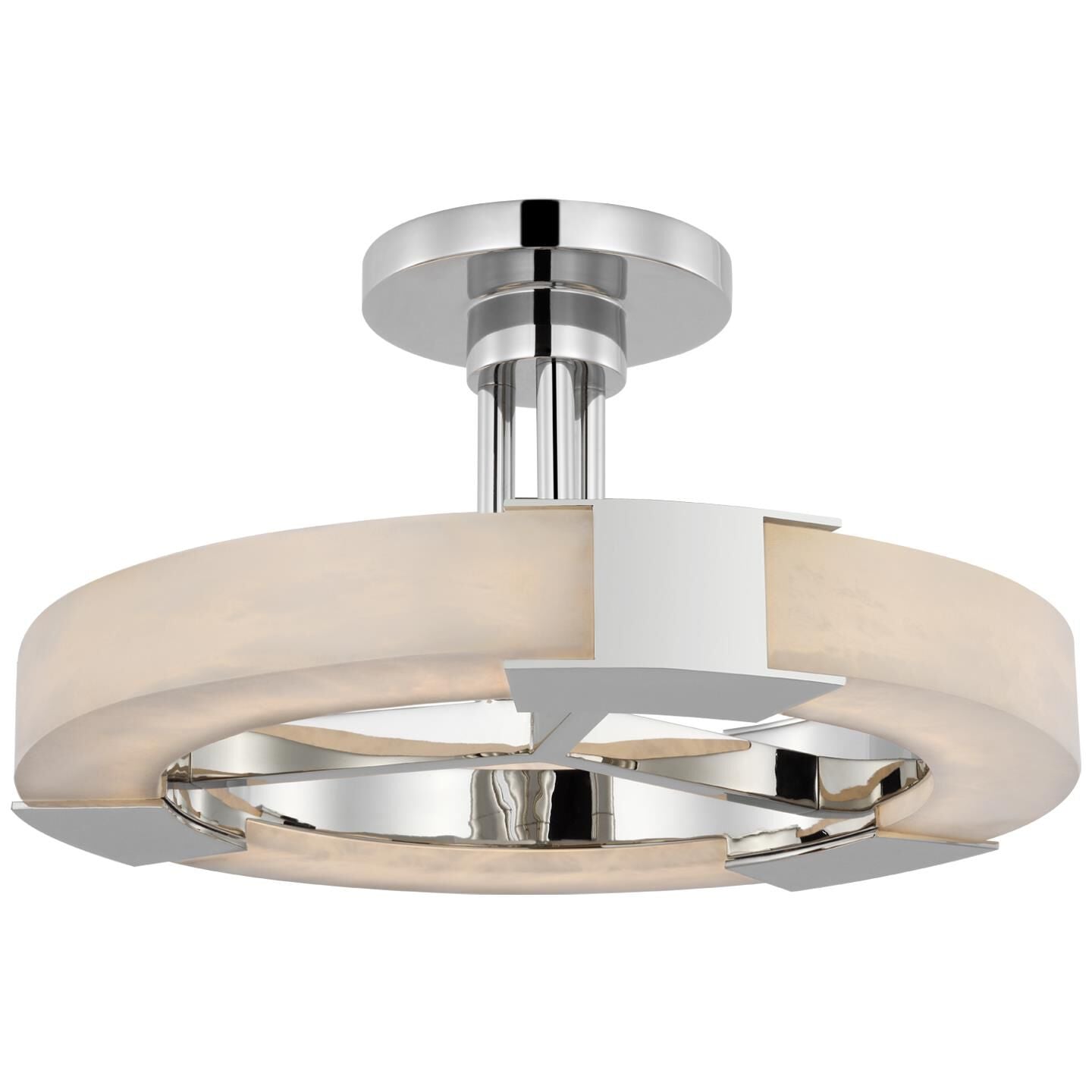 Visual Comfort Signature Collection Kelly Wearstler Covet 13 Inch 1 Light Led Semi Flush Mount Cp769476