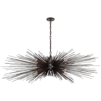 Visual Comfort Signature Collection Kelly Wearstler Strada 60 Inch 16 Light Linear Suspension Light Cp260861