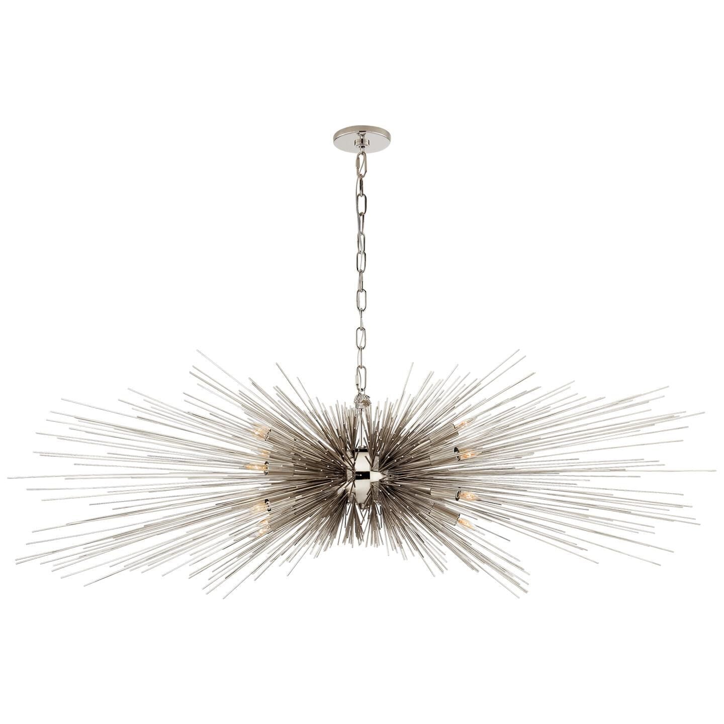 Visual Comfort Signature Collection Kelly Wearstler Strada 60 Inch 16 Light Linear Suspension Light Cp260861