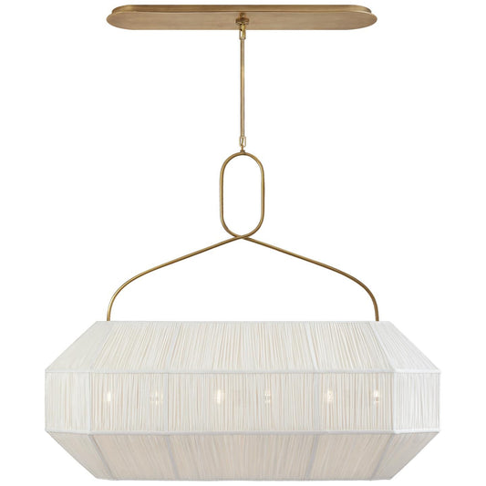 Visual Comfort Signature Collection Kelly Wearstler Forza 40 Inch 6 Light Linear Suspension Light Cp152065