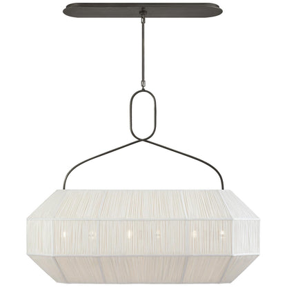 Visual Comfort Signature Collection Kelly Wearstler Forza 40 Inch 6 Light Linear Suspension Light Cp152065