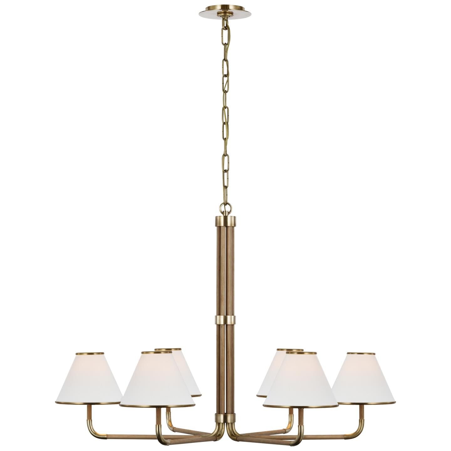 Visual Comfort Signature Collection Marie Flanigan Rigby 37 Inch 6 Light Led Chandelier Cp769489