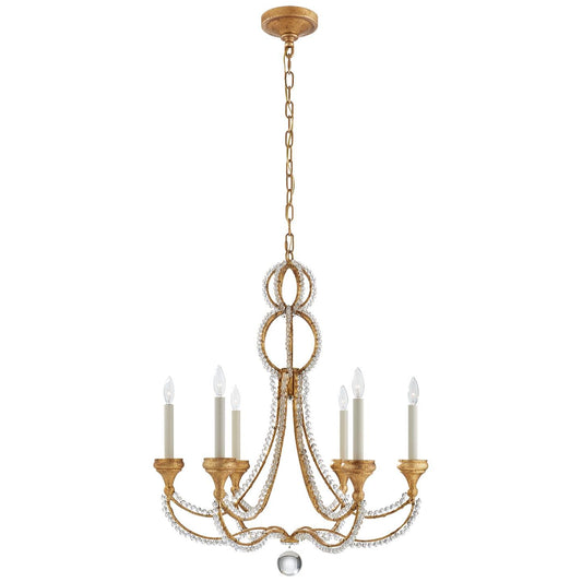 Visual Comfort Signature Collection Niermann Weeks Milan 29 Inch 6 Light Chandelier Cp159377