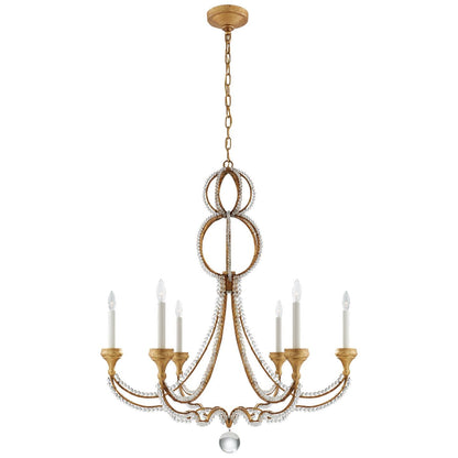 Visual Comfort Signature Collection Niermann Weeks Milan 38 Inch 6 Light Chandelier Cp159378