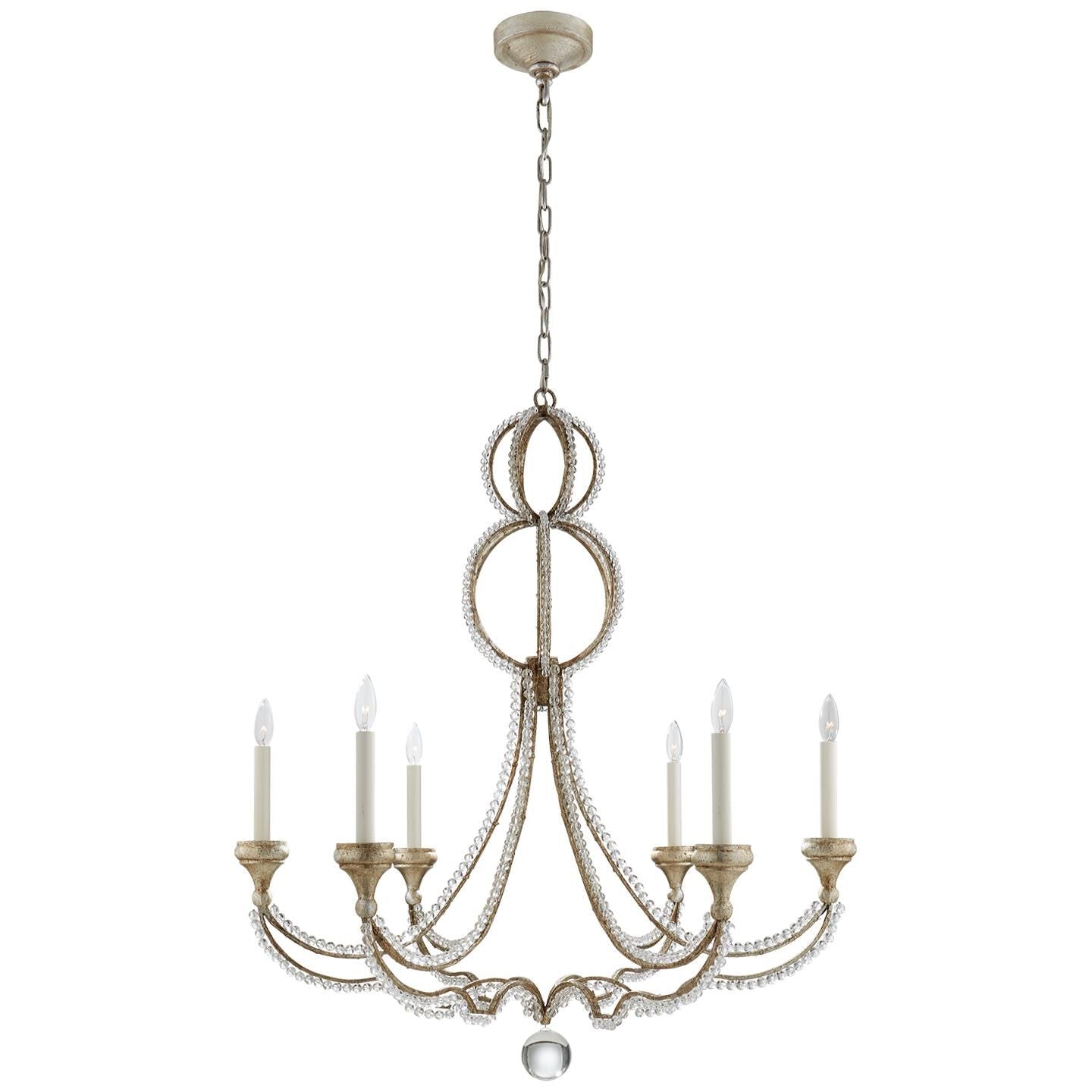 Visual Comfort Signature Collection Niermann Weeks Milan 38 Inch 6 Light Chandelier Cp159378