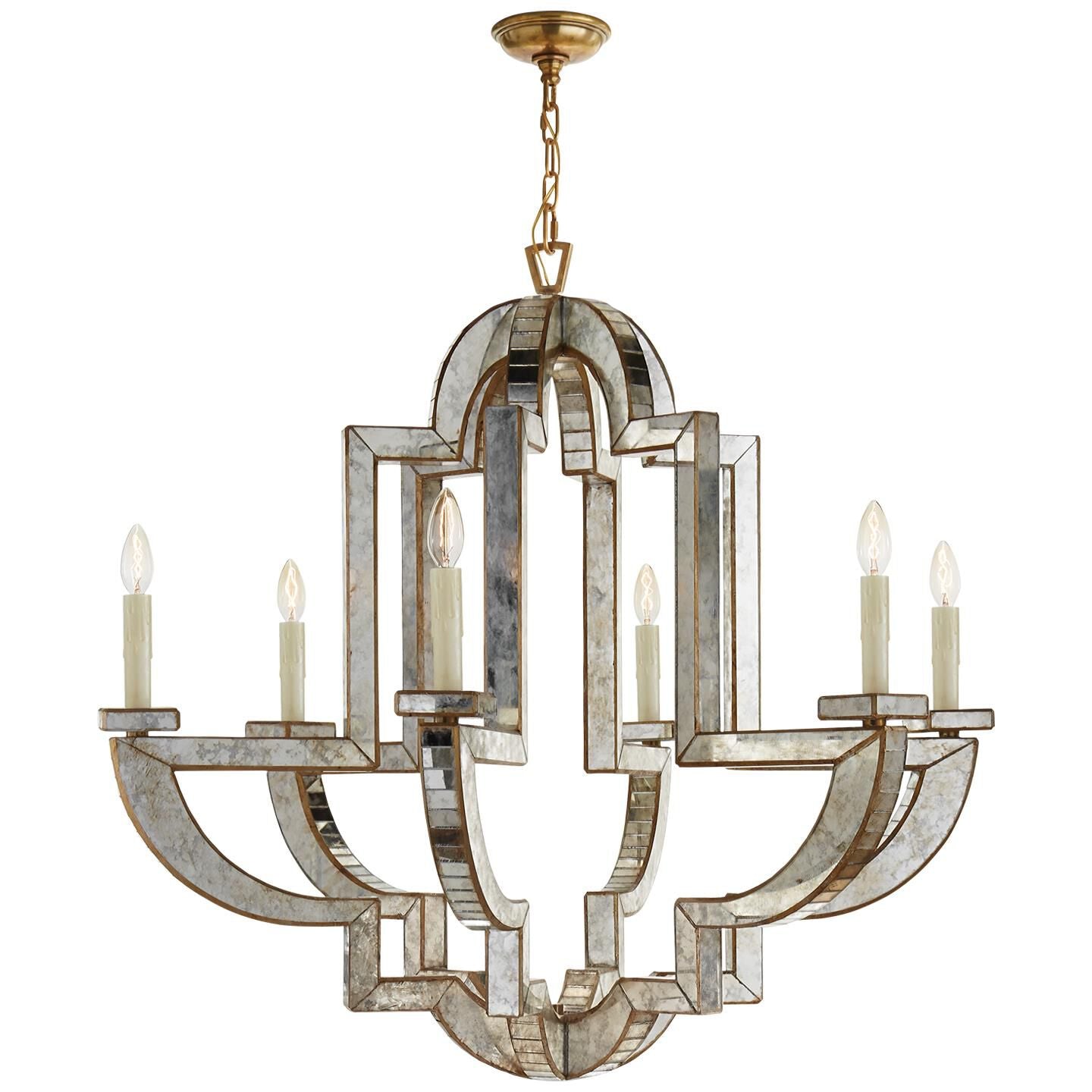 Visual Comfort Signature Collection Niermann Weeks Lido 38 Inch 6 Light Chandelier Cp159380