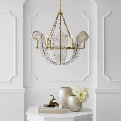 Visual Comfort Signature Collection Niermann Weeks Calais 34 Inch 6 Light Chandelier Cp159381