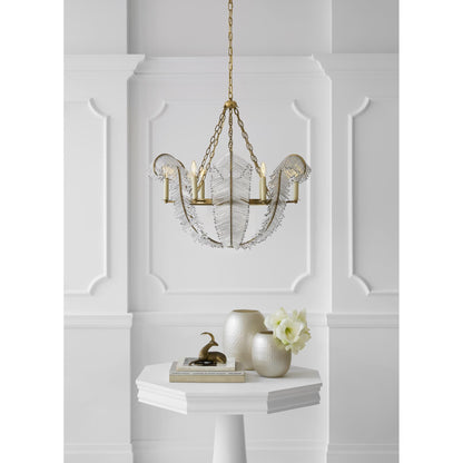 Visual Comfort Signature Collection Niermann Weeks Calais 34 Inch 6 Light Chandelier Cp159381