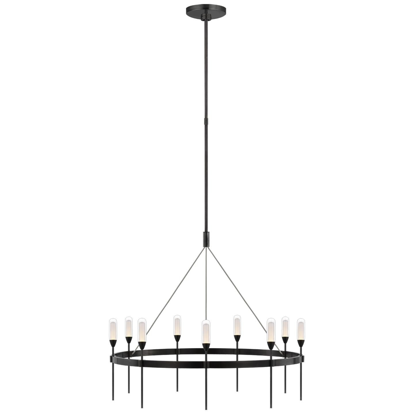 Visual Comfort Signature Collection Peter Bristol Overture 28 Inch 9 Light Led Chandelier Cp739600