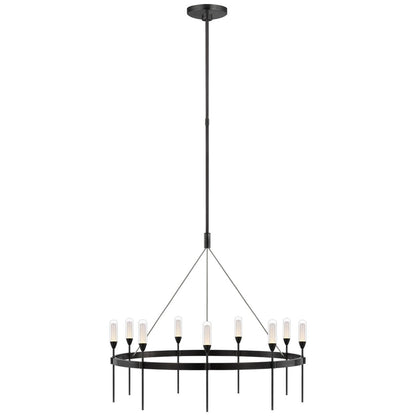 Visual Comfort Signature Collection Peter Bristol Overture 28 Inch 9 Light Led Chandelier Cp739600