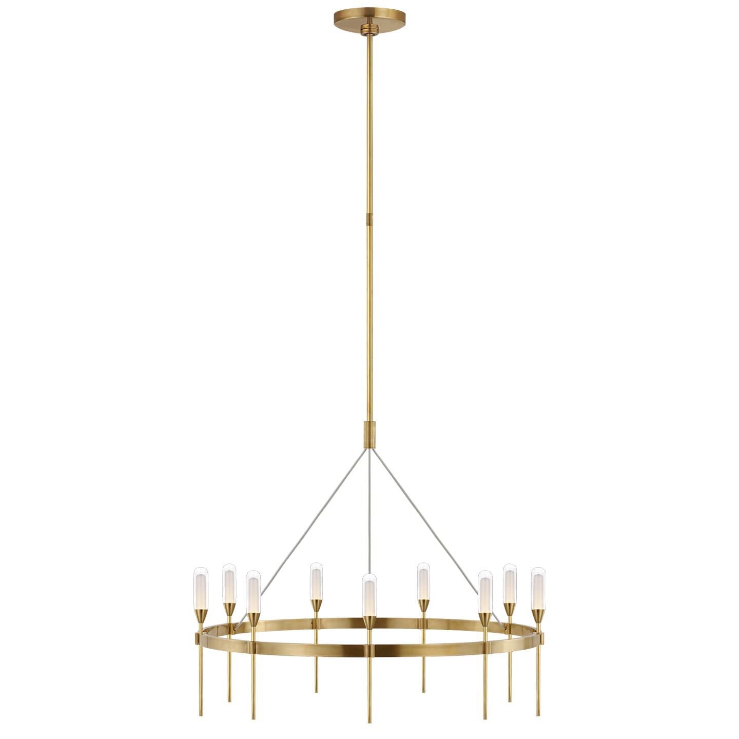 Visual Comfort Signature Collection Peter Bristol Overture 28 Inch 9 Light Led Chandelier Cp739600