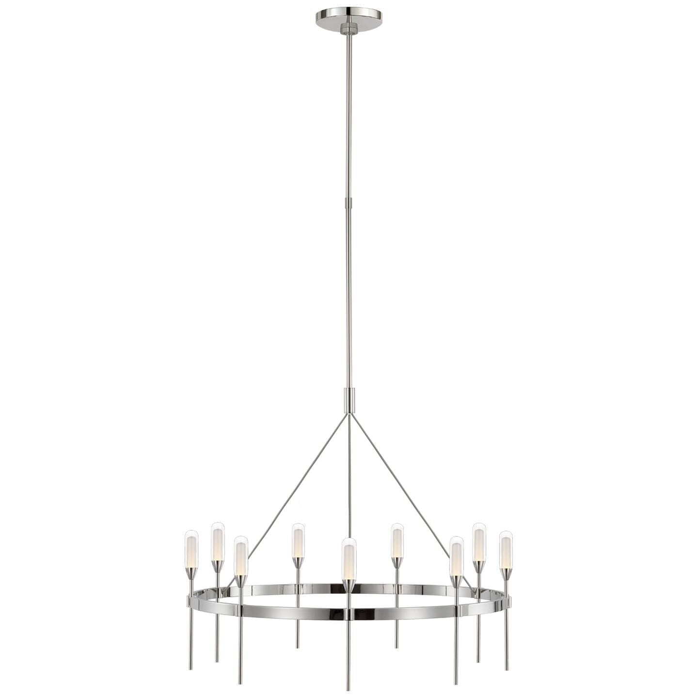 Visual Comfort Signature Collection Peter Bristol Overture 28 Inch 9 Light Led Chandelier Cp739600