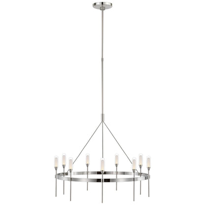 Visual Comfort Signature Collection Peter Bristol Overture 28 Inch 9 Light Led Chandelier Cp739600