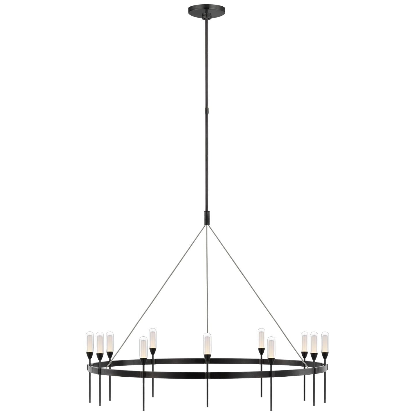 Visual Comfort Signature Collection Peter Bristol Overture 39 Inch 12 Light Led Chandelier Cp739601