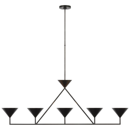 Visual Comfort Signature Collection Paloma Contreras Orsay 60 Inch 5 Light Led Linear Suspension Light Cp774178