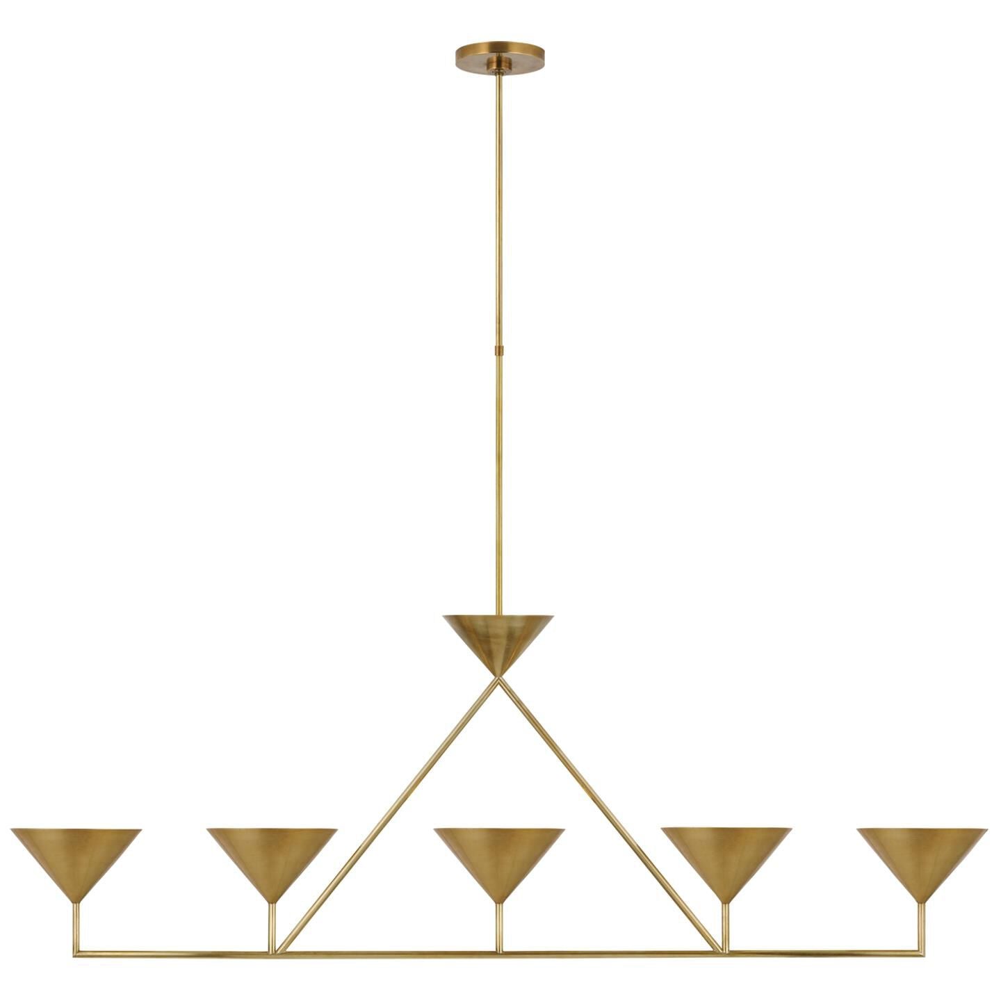 Visual Comfort Signature Collection Paloma Contreras Orsay 60 Inch 5 Light Led Linear Suspension Light Cp774178