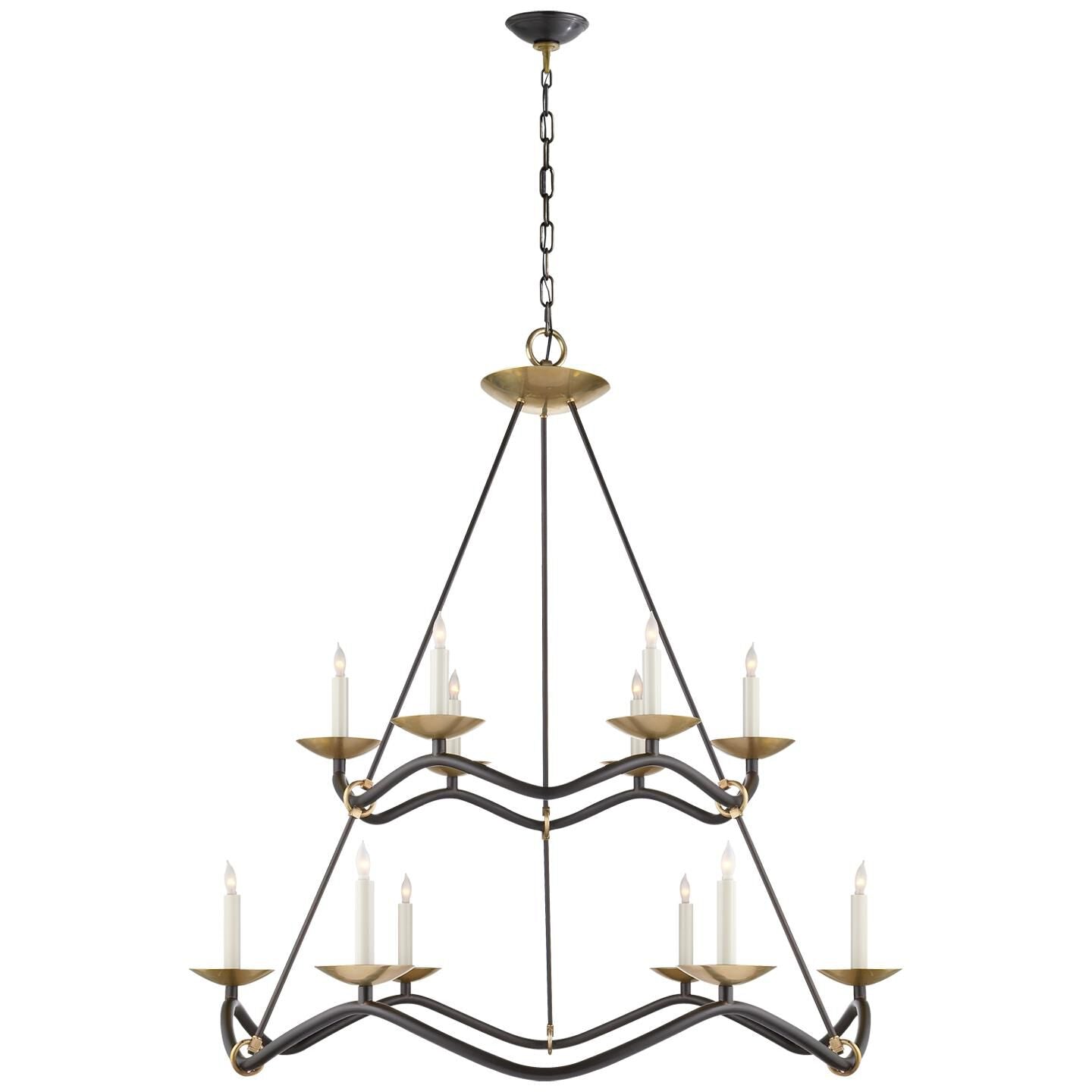 Visual Comfort Signature Collection Barry Goralnick Choros 37 Inch 12 Light Chandelier Cp172034