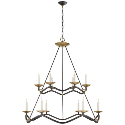 Visual Comfort Signature Collection Barry Goralnick Choros 37 Inch 12 Light Chandelier Cp172034