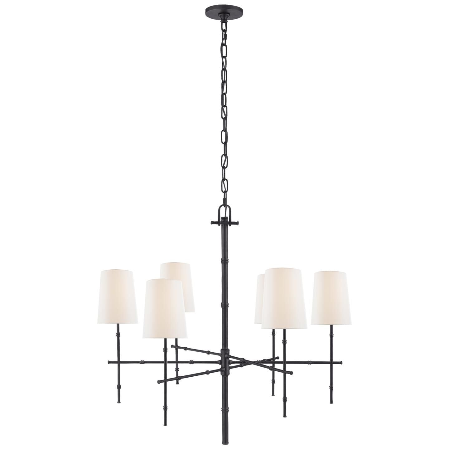 Visual Comfort Signature Collection Grenol 33 Inch 6 Light Chandelier Cp172072