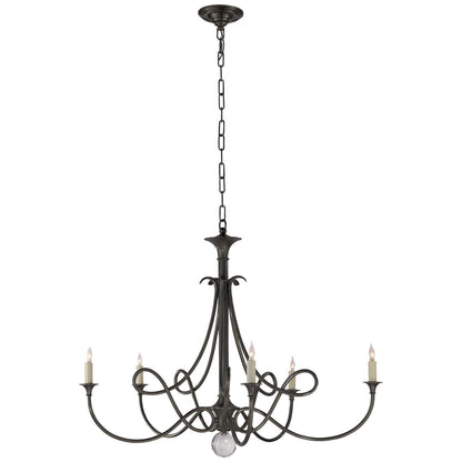 Visual Comfort Signature Collection Eric Cohler Double Twist 36 Inch 5 Light Chandelier Cp174123